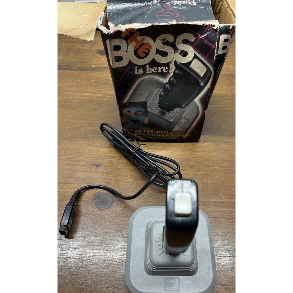 Wico The Boss Joystick In Box - Atari/Commodore Compatible Box In Bad Shape